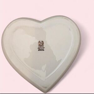 Lenox White Heart Shaped Trinket Jewlery Dish